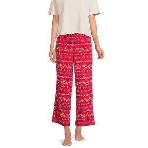 Rudolf the Red Nosed Reindeer soft velvety Pajamas/red/Rudolf and snowflakes Sm.